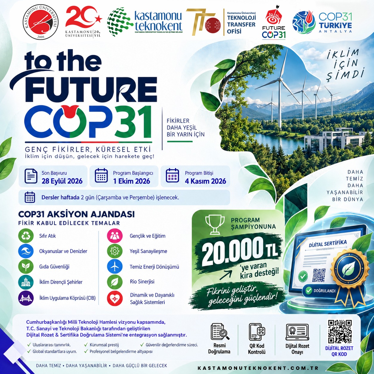 To The Future – COP31 Başvuruları Başladı!